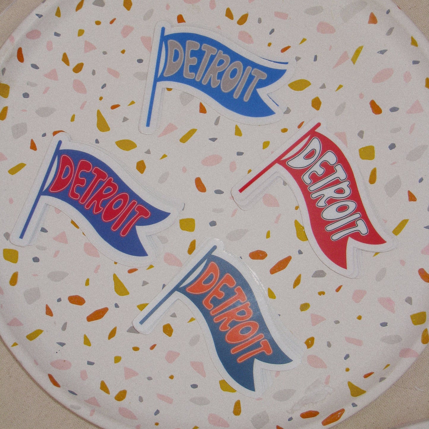 Detroit Sports Flag Sticker