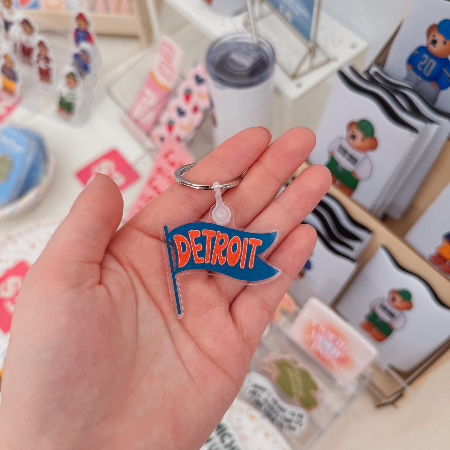 Detroit Tigers Flag Keychain