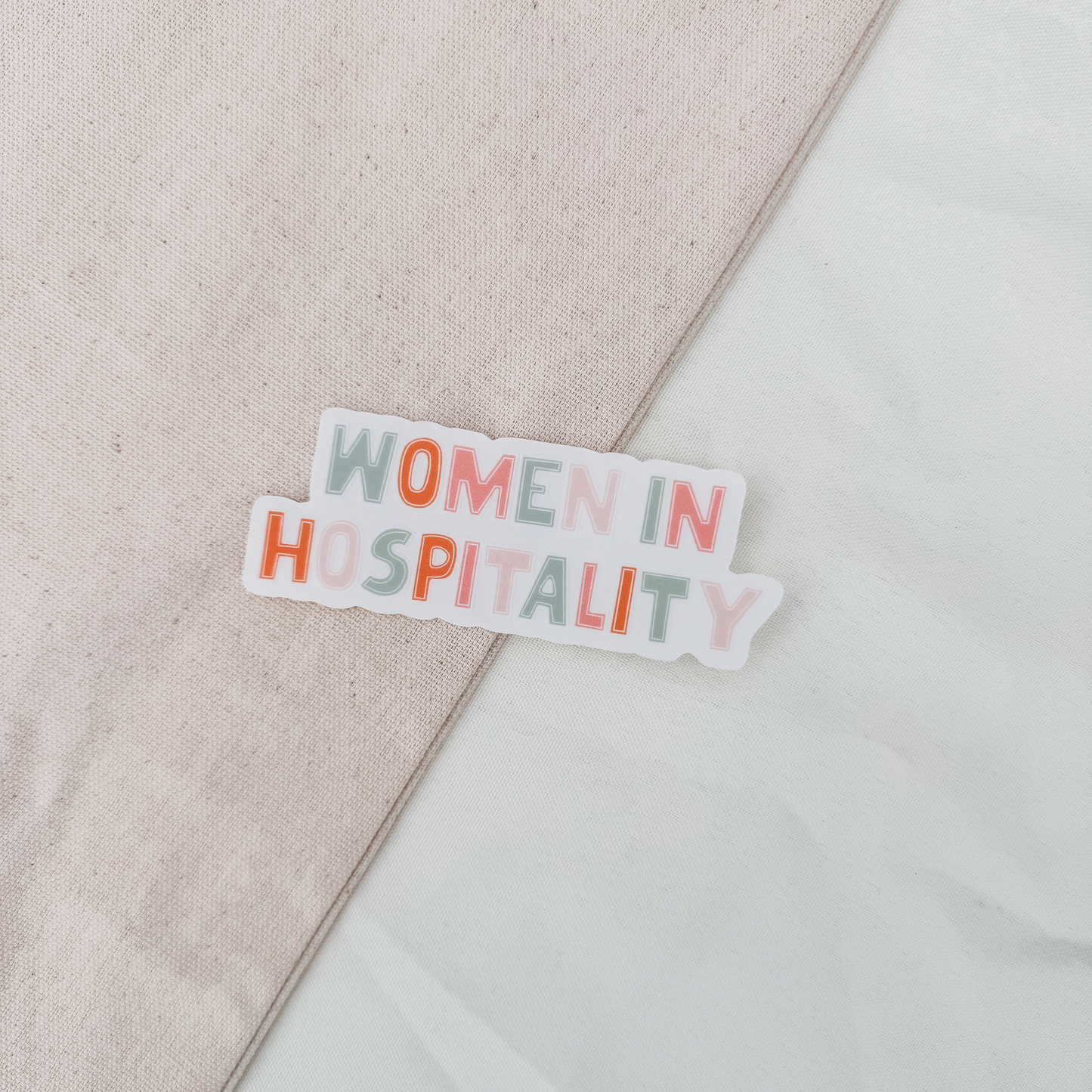 Women in Hospitality (Clear Sticker)