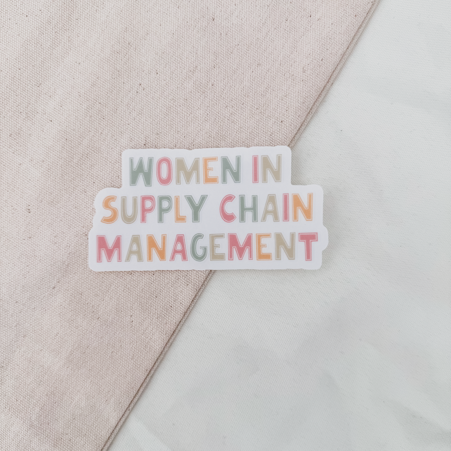 Women in Supply Chain Management (Clear Sticker)