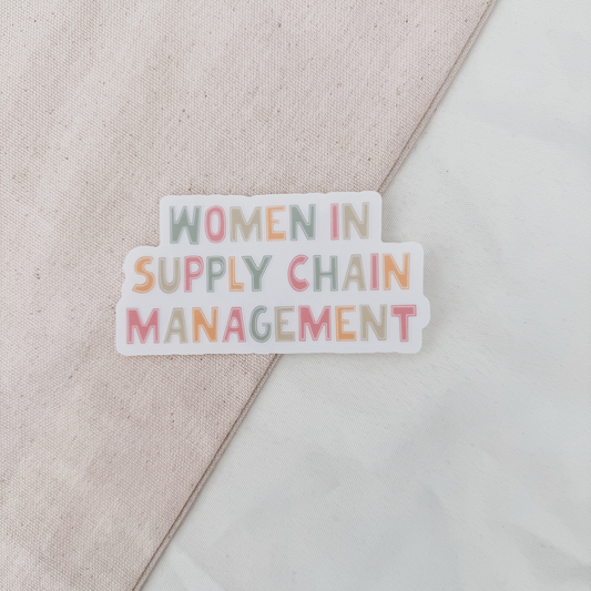 Women in Supply Chain Management (Clear Sticker)