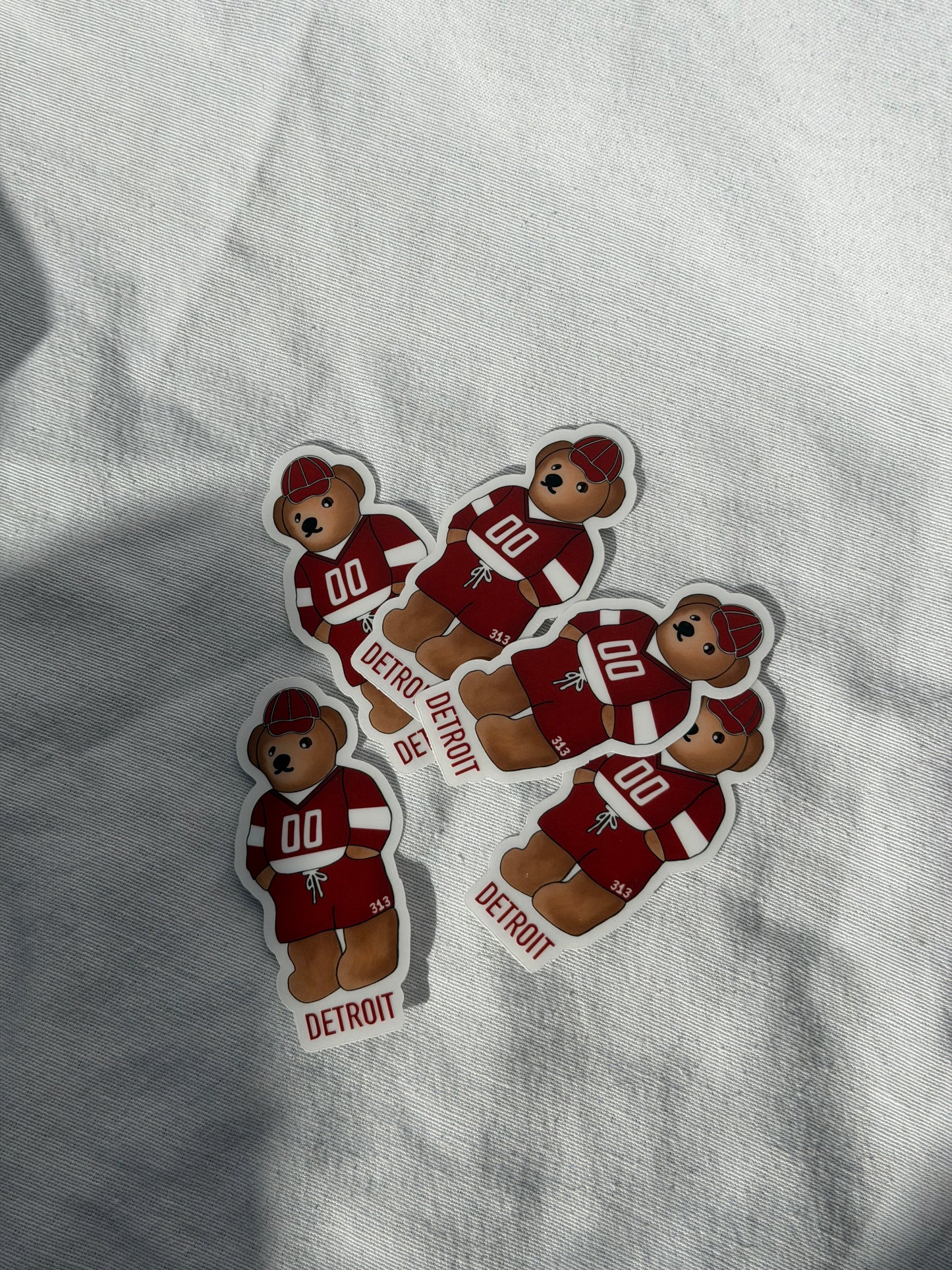 Detroit Red Wings Teddy Sticker