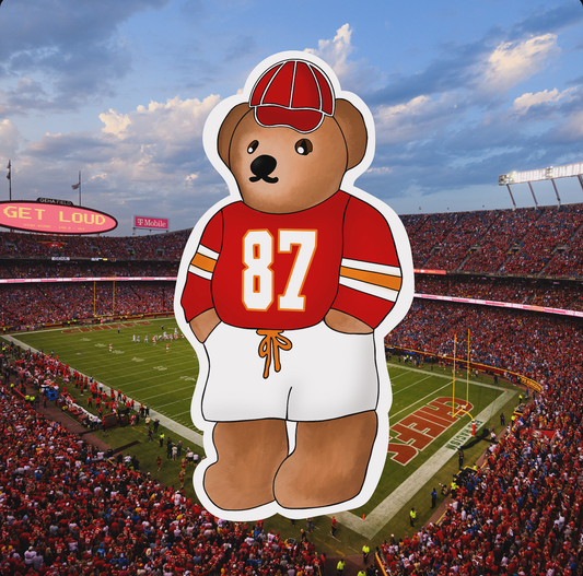 Kansas City Chiefs Teddy Sticker