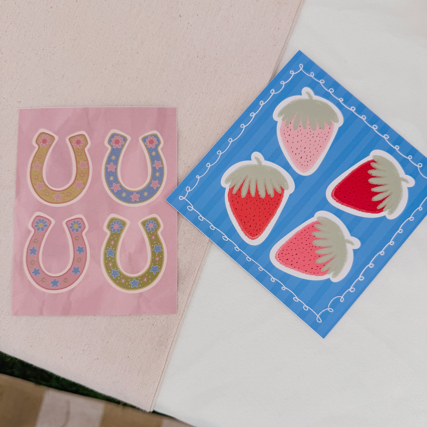 Mini Prints (Strawberry & Horseshoe)