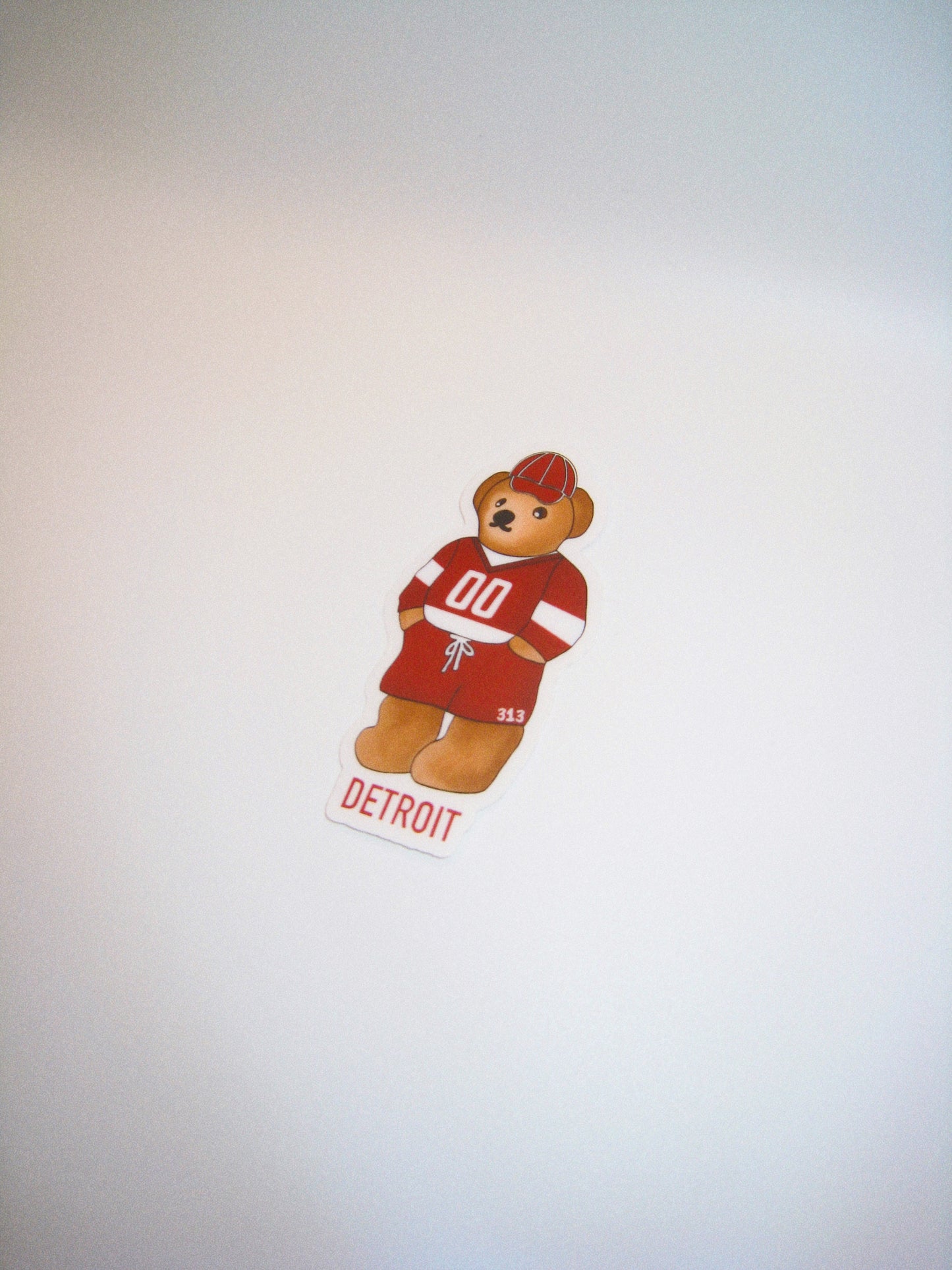 Detroit Red Wings Teddy Sticker