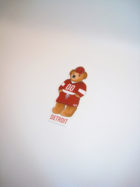 Detroit Red Wings Teddy Sticker