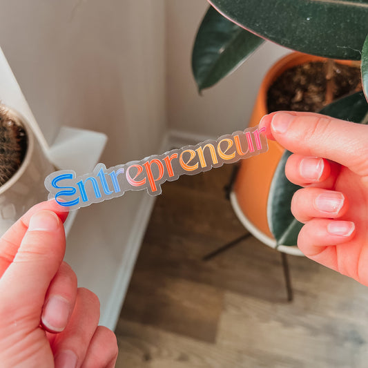 Entrepreneur Clear Sticker