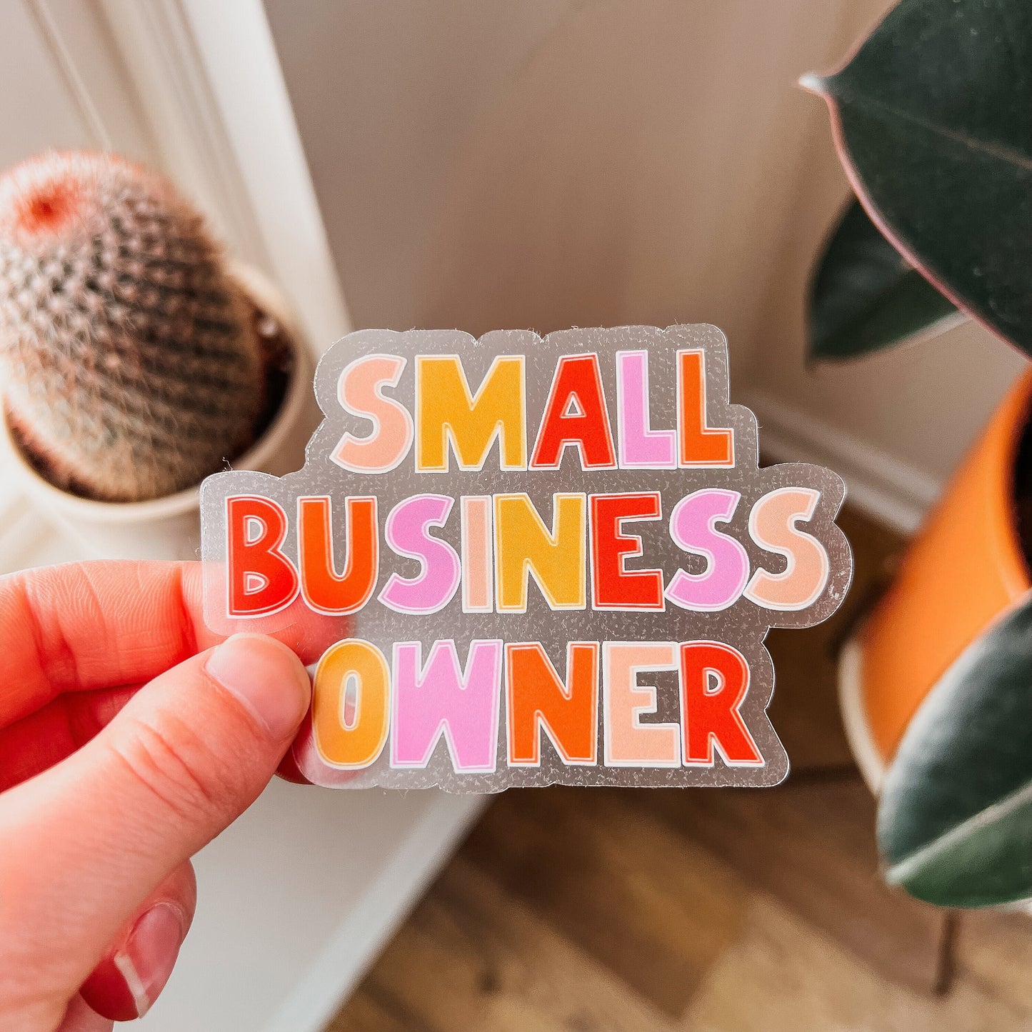 Small Business Owner Clear Sticker