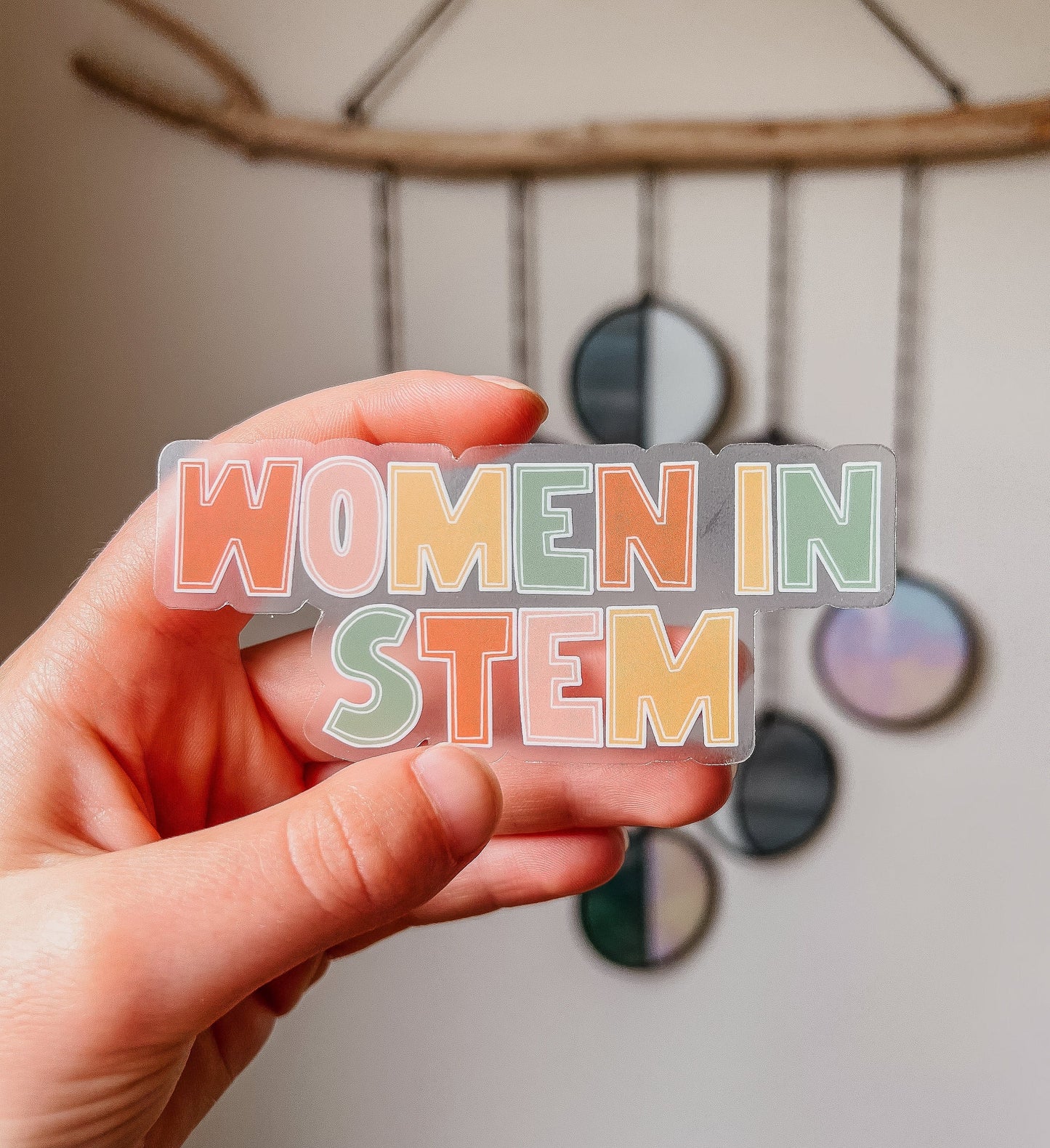 Women in STEM Clear Sticker