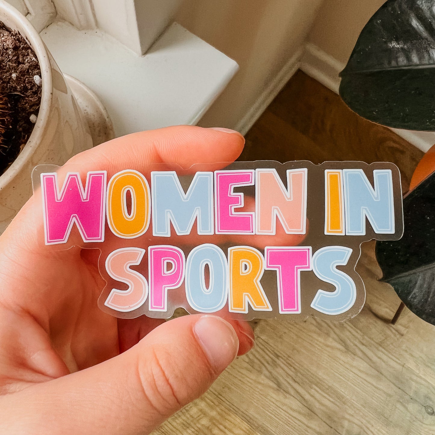 Women in Sports Clear Sticker