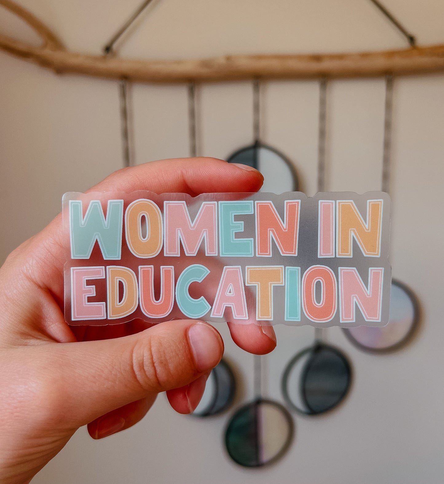 Women in Education Clear Sticker