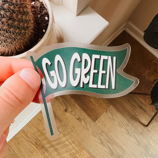 Go Green Flag Sticker