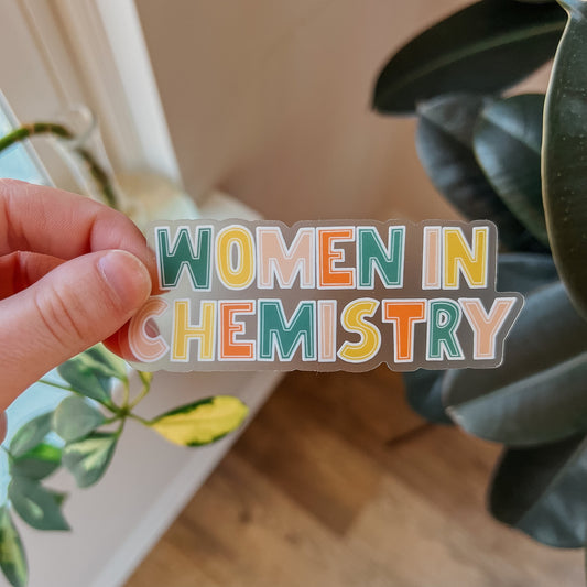 Women in Chemistry Clear Sticker