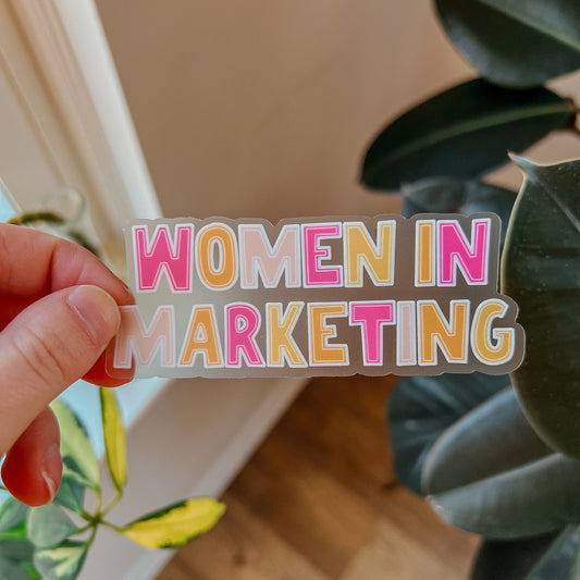 Women in Marketing Clear Sticker