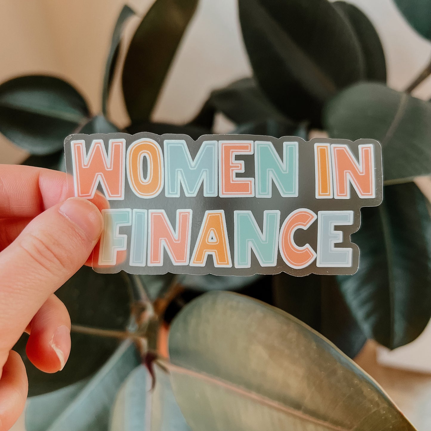 Women in Finance Clear Sticker