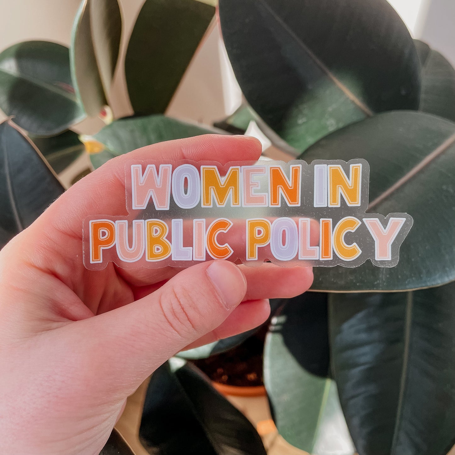 Women in Public Policy Clear Sticker