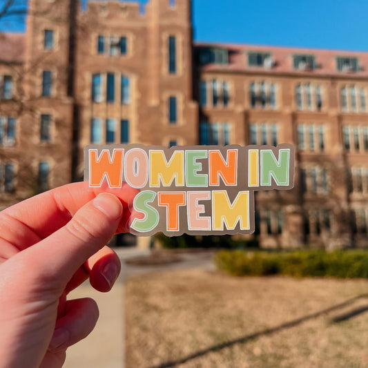 Women in STEM Clear Sticker