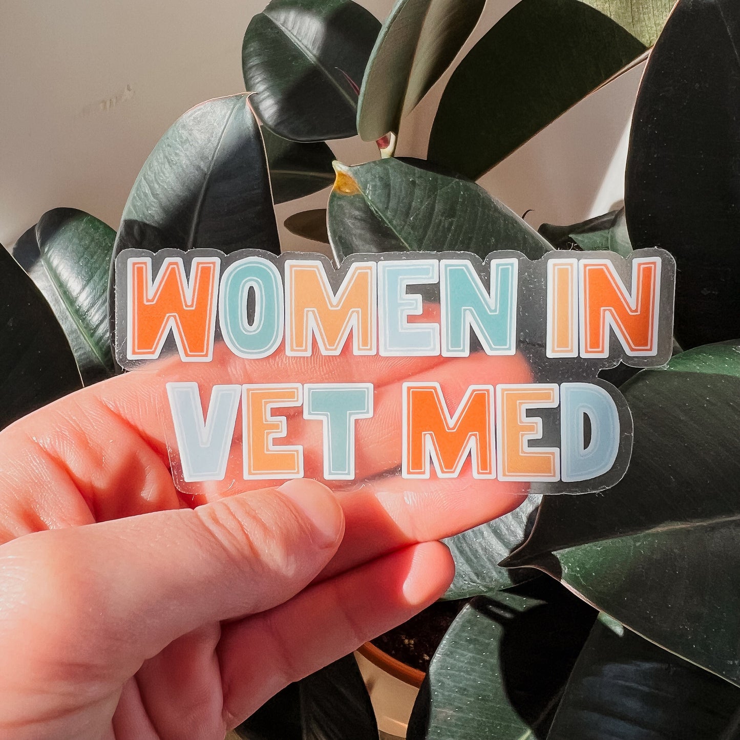 Women in Vet Med Clear Sticker