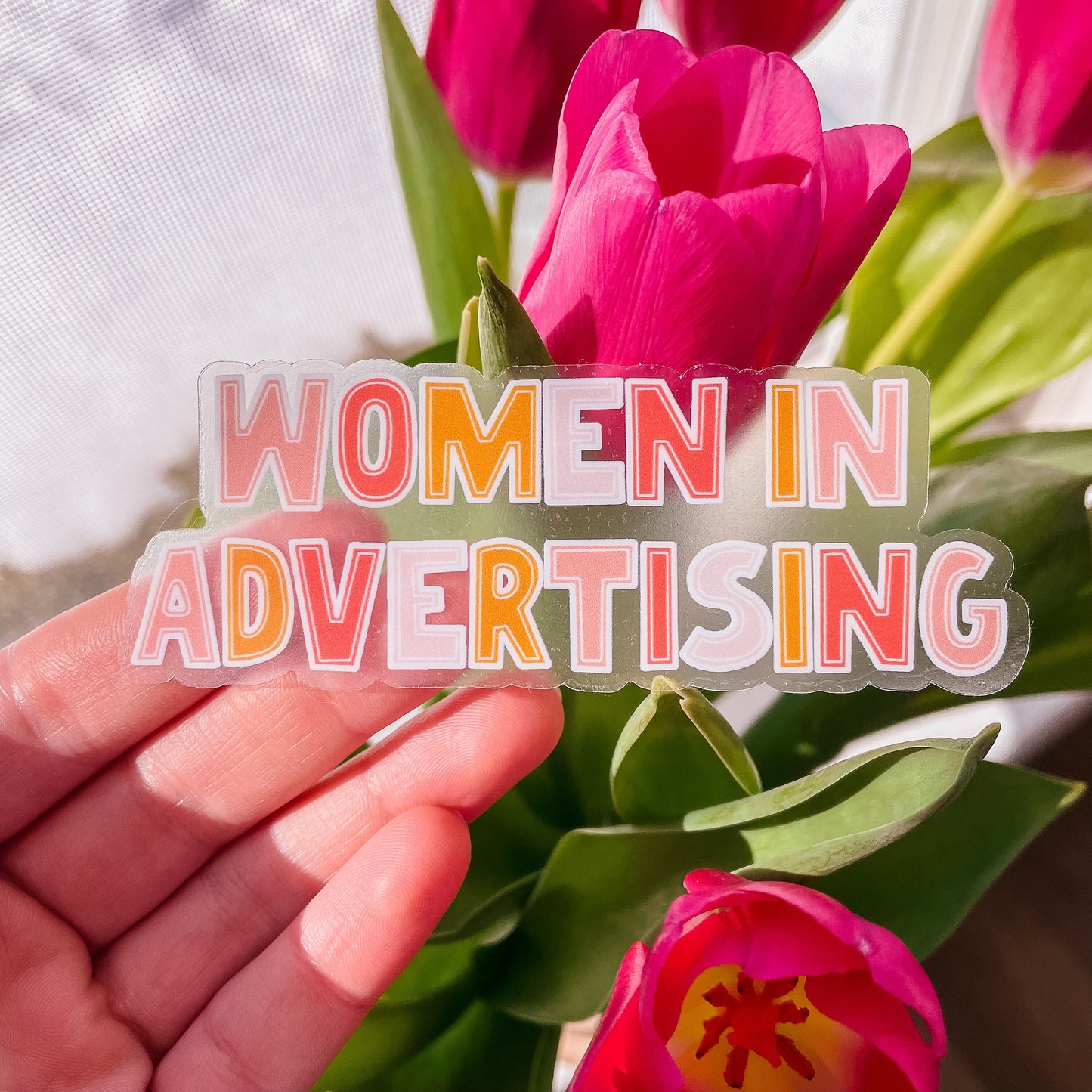 Women in Advertising Clear Sticker