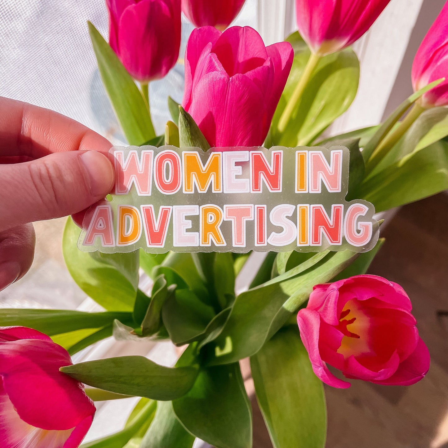 Women in Advertising Clear Sticker