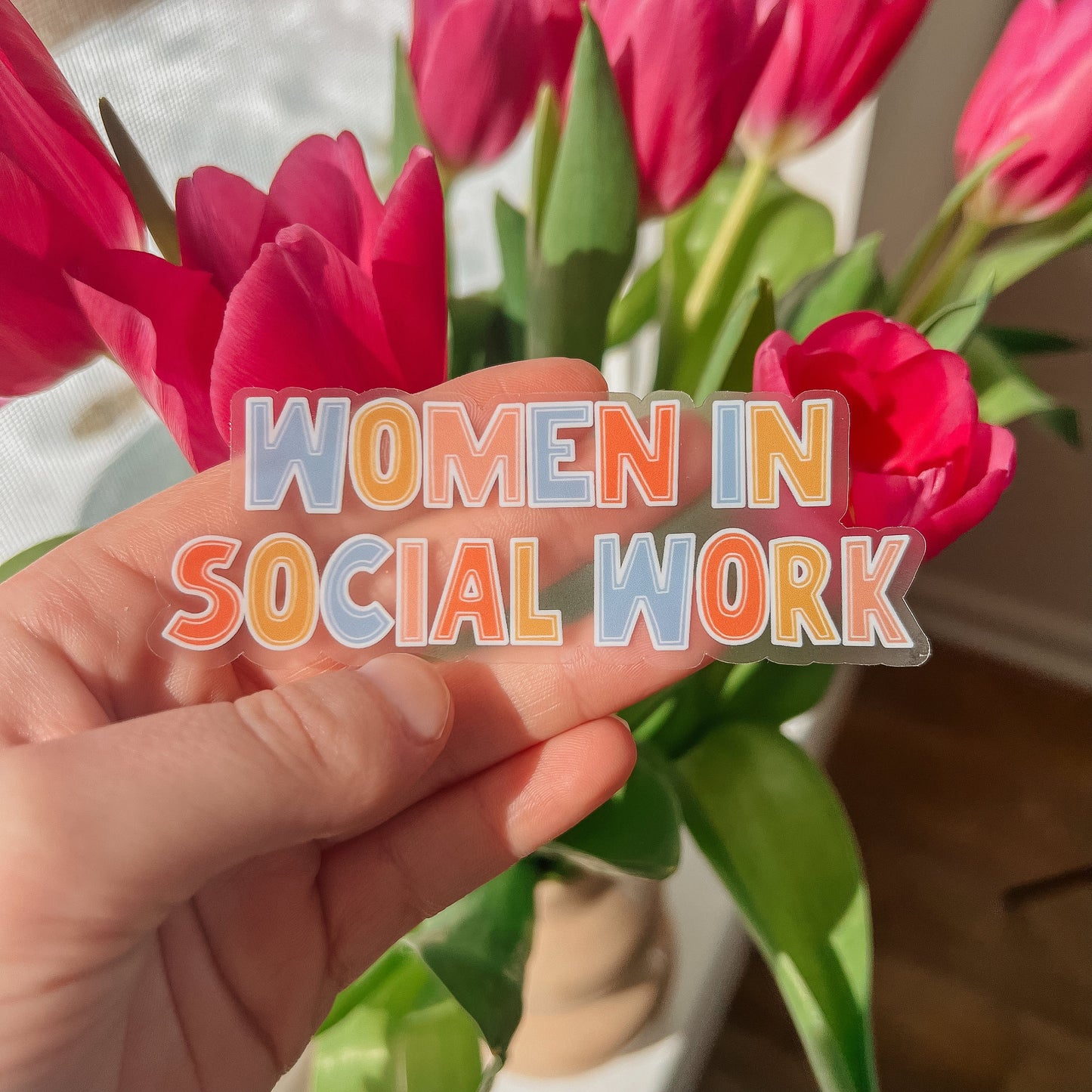 Women in Social Work Clear Sticker