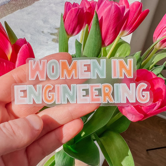 Women in Engineering Clear Sticker